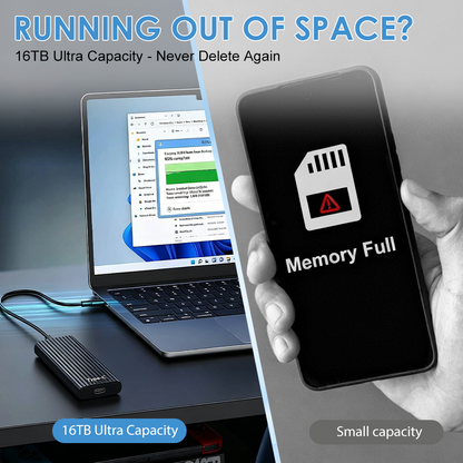 Shipped from Australia 🏆Flash Sale⚡ 50K+ SOLD! Almost Gone-🔥16TB Large-Capacity Type-C Portable Mini SSD -up