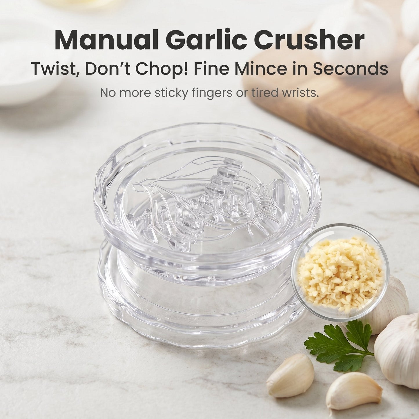 🔥💞LAST DAY 75% OFF ✨ Manual Garlic Twister & Masher