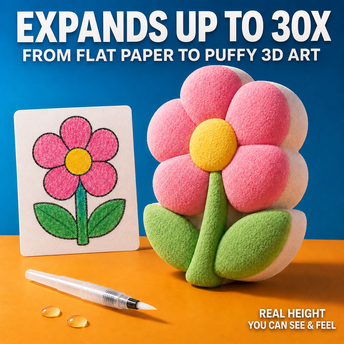 🌼IEY® 3D Puffy Texture Paper