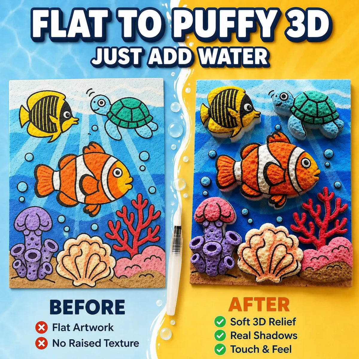 🌼IEY® 3D Puffy Texture Paper