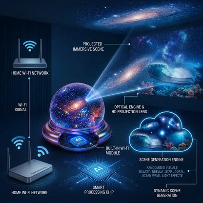🔮Night Light Projector - Smart Holographic Star Projector